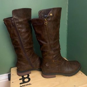 Dark Brown Faux Fur Lined Boots size 8
